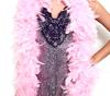 SACASUSA 100g Turkey Chandelle Feather Boas 6 Feet Long Beautiful Color (Pink) view 2