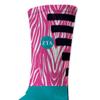 VictoryStore Zeta Tau Alpha Performance Crew Sock - Zebra Pattern view 1
