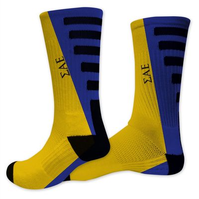 VictoryStore Sigma Alpha Epsilon Performance Crew Sock w/Lettering