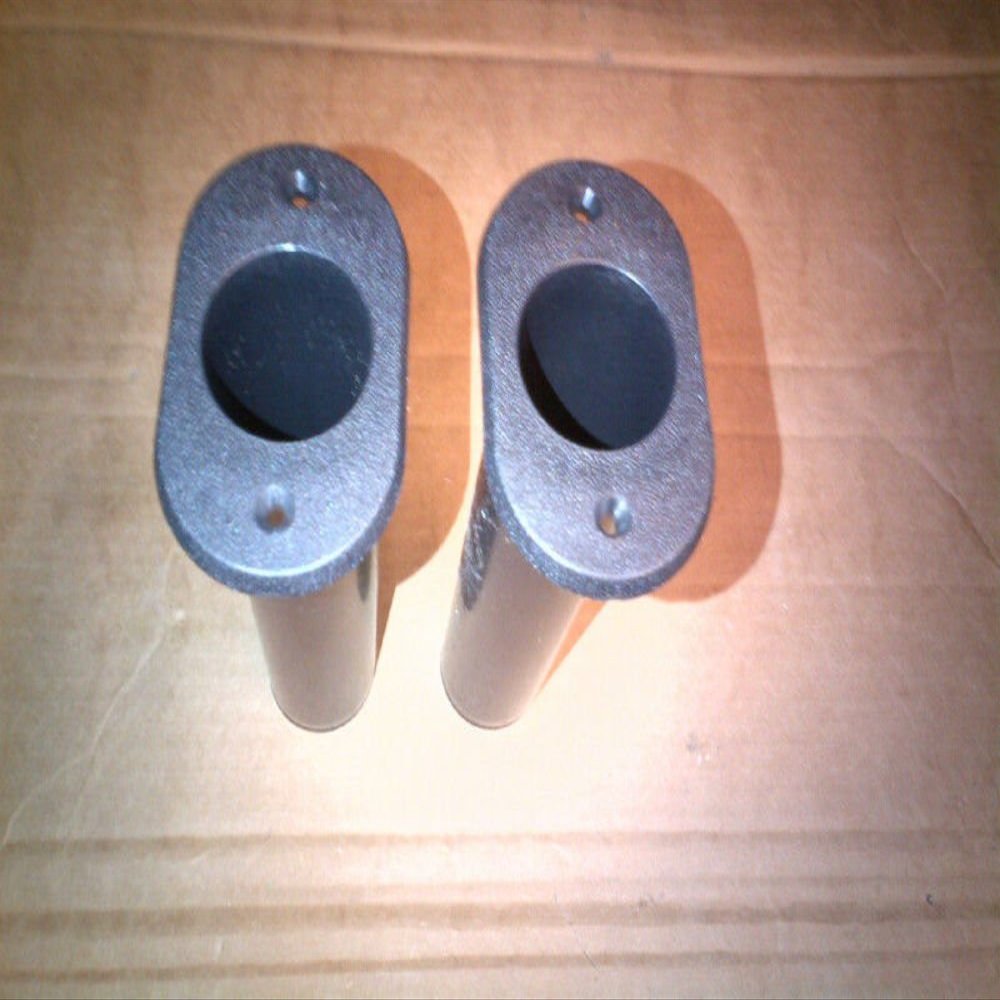 Atlantic Fishing Rod Holder Black 90 Deg Flush Mount 2 Pack