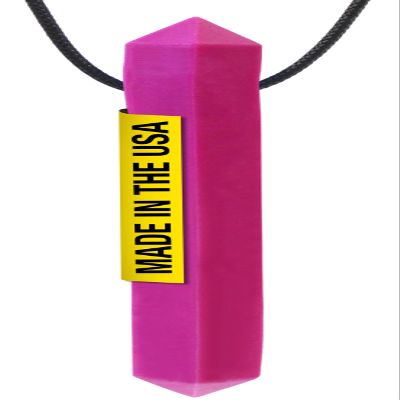 ARK Krypto-Bite, Chew Necklaces for Sensory Kids and Adults, Oral Fidget for Autism, ADHD, SPD, Anxiety, Medical-Grade Sensory Chew Necklace, Standard, Softest, Magenta