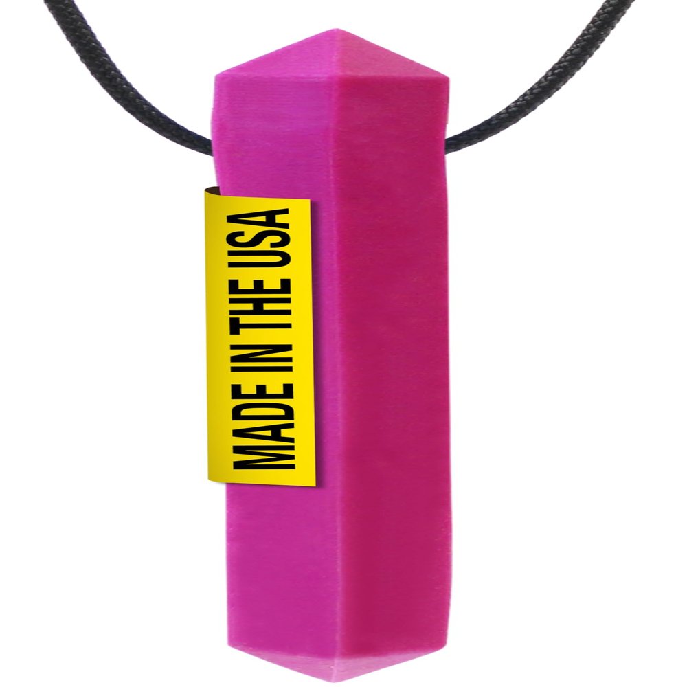 ARK Krypto-Bite, Chew Necklaces for Sensory Kids and Adults, Oral Fidget for Autism, ADHD, SPD, Anxiety, Medical-Grade Sensory Chew Necklace, Standard, Softest, Magenta