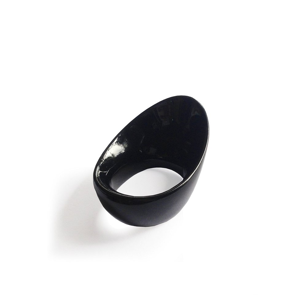 Vermil Lotus Black Thumb Ring (22x25 mm)