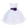 ekidsbridal Wedding Pageant White Shimmering Organza Flower Girl Dress 4613S m view 1