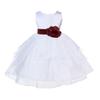ekidsbridal Wedding Pageant White Shimmering Organza Flower Girl Dress 4613S s view 1