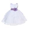 ekidsbridal Wedding Pageant White Shimmering Organza Flower Girl Dress 4613S s view 2