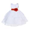 ekidsbridal Wedding Pageant White Shimmering Organza Flower Girl Dress 4613S 4 view 1
