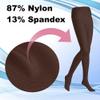 Butterfly EMEM Apparel Women's Ladies Plus Size Queen Opaque Footed Tights Fashion Hosiery Stockings Brown 4X view 2
