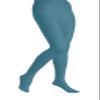 Butterfly EMEM Apparel Women's Ladies Plus Size Queen Opaque Footed Tights Fashion Hosiery Stockings Teal 4X view 1