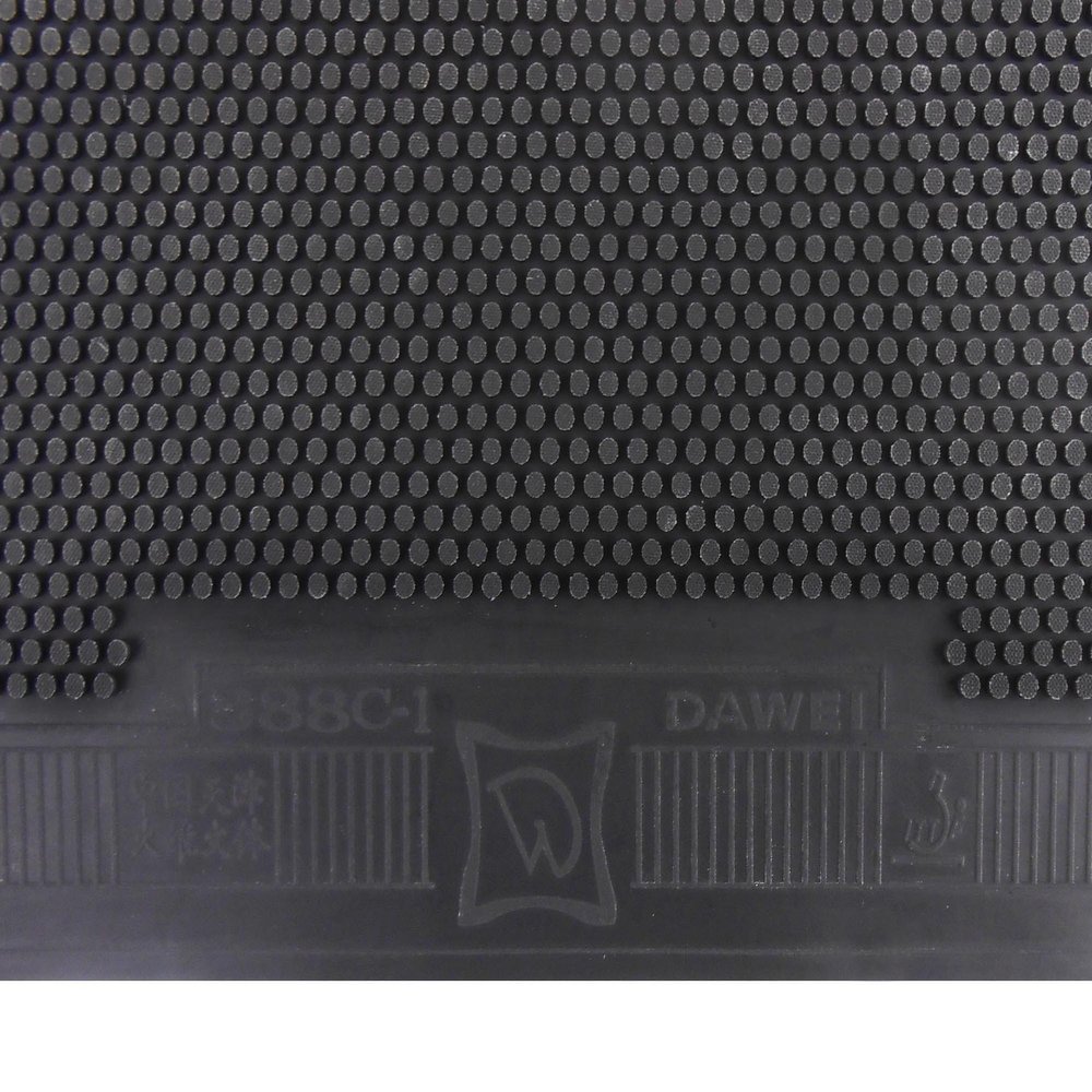 Dawei 388C-1 Medium Pips-Out Table Tennis (Ping Pong) Rubber Without Sponge (Topsheet, OX) (Black)