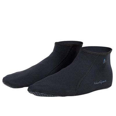 NeoSport 2mm Neoprene Snorkel Low-top Socks, Black - Size 7