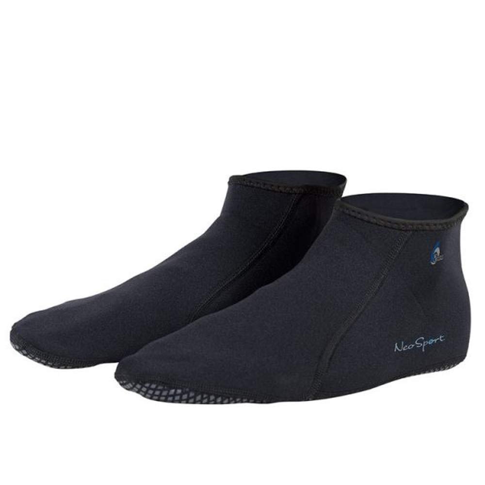 NeoSport 2mm Neoprene Snorkel Low-top Socks, Black - Size 7