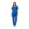 Women's Scrub Set - Medical Scrub Top and Pant, True Royal, Medium view 1