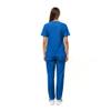 Women's Scrub Set - Medical Scrub Top and Pant, True Royal, Medium view 3