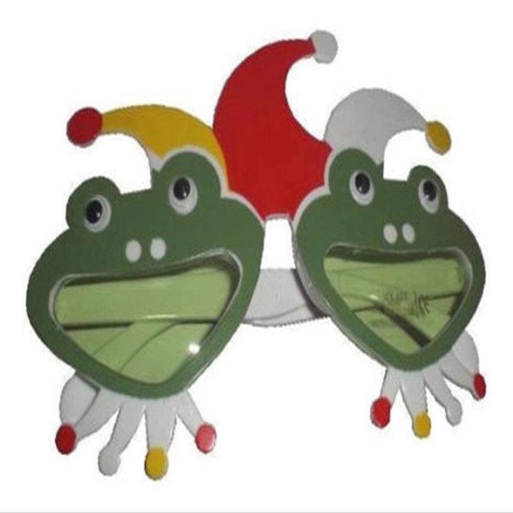 1 Pair Mardi Gras Prince Frog Novelty Party Glasses - Costume Dressup Sunglasses for Men or Women