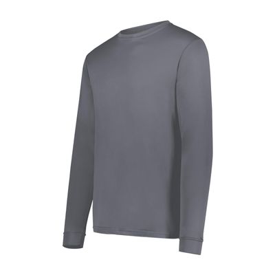 Augusta Sportswear Wicking Long Sleeve Sun Protection Athletic Shirt for Running, Hiking, Fishing, and Outdoor Activities, Graphite, X-Large