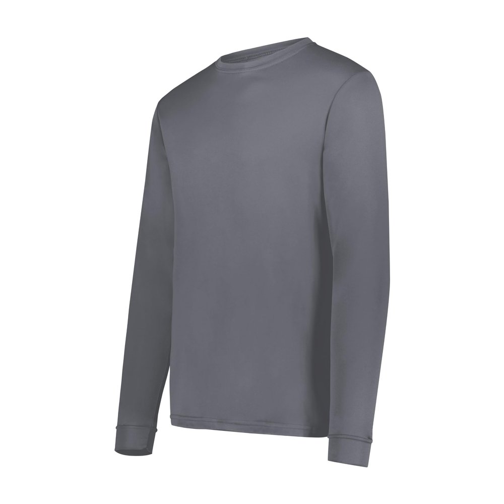 Augusta Sportswear Wicking Long Sleeve Sun Protection Athletic Shirt for Running, Hiking, Fishing, and Outdoor Activities, Graphite, X-Large