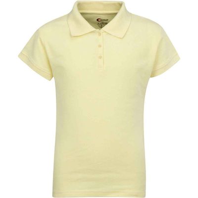 Premium Wear Girls Short Sleeve Polo Shirts - Yellow XL