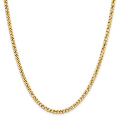 Stainless Steel IP Gold-Plated 4.0mm 18in Round Curb Chain