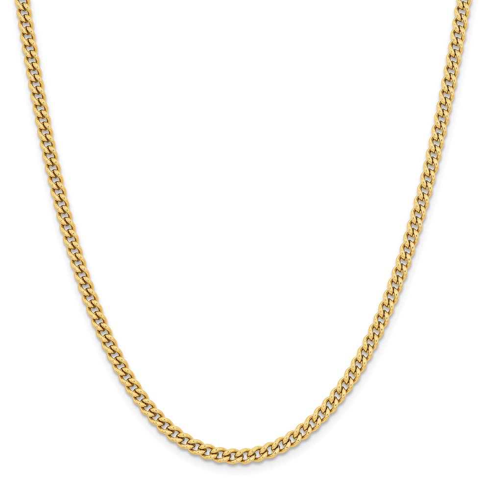 Stainless Steel IP Gold-Plated 4.0mm 18in Round Curb Chain
