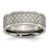 Titanium Weave Design 8mm Polished Band view 1