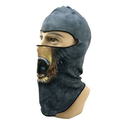 2X Paintball Motorcycle Hat Biker Cap Snowmobile Hunting Full Face Mask Balaclava BB01 Bear Black