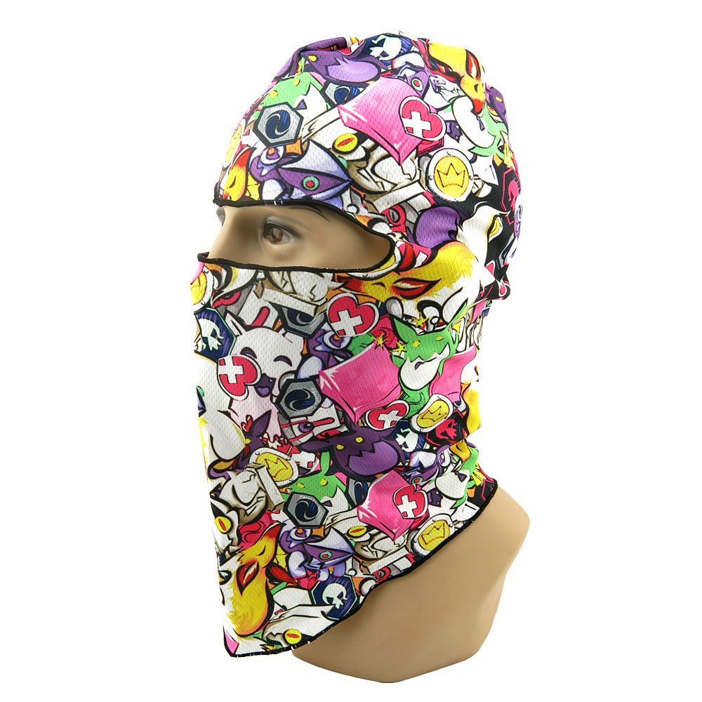 2X Snowboard Neck Headwear Winter Facemask Parkour Cagoule Full Face Mask Balaclava BB10 Painting