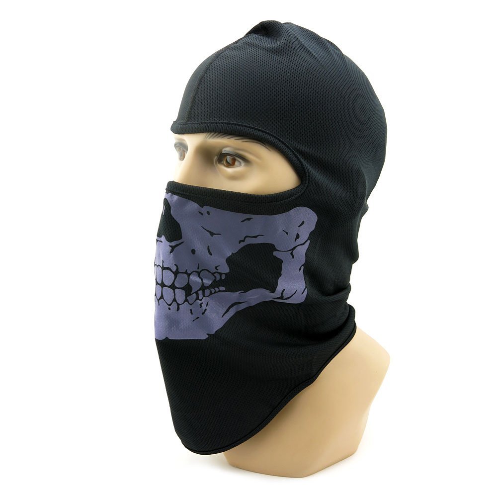 2X Wargame Snowboard Neck Headwear Cycling Facemask Parkour Cagoule Full Face Mask Balaclava BC04 Purple Skull