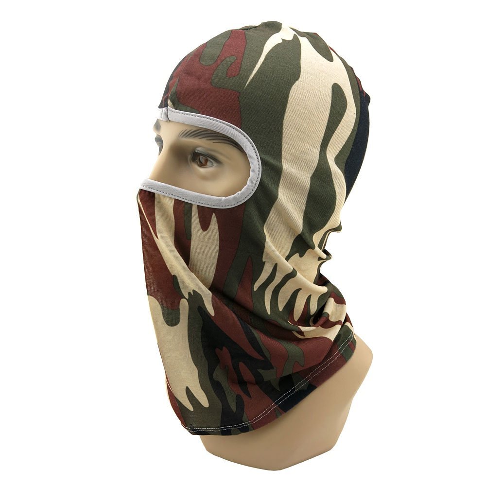 2X Paintball Motorcycle Cover Biker Bicycle Skull Warm Ski Snowmobile Full Face Mask Balaclava BM07 Swamp Camouflage