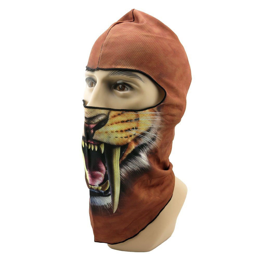 1x Snowboard Neck Headwear Winter Cycling Facemask Full Face Mask Balaclava BB02 Leopard