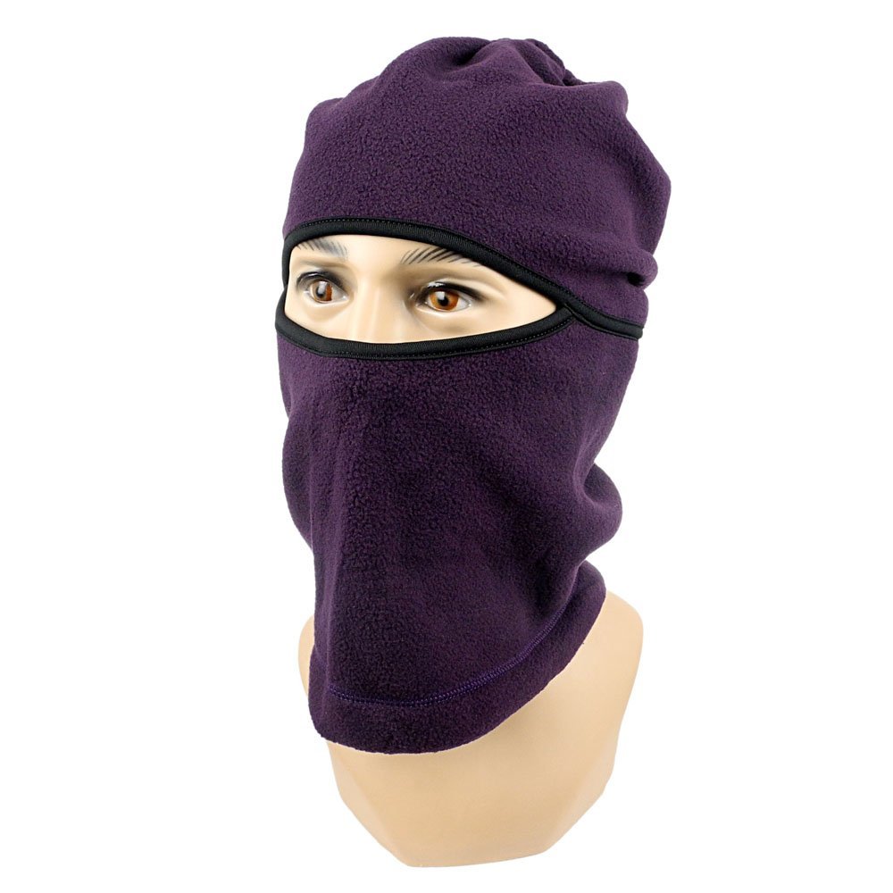 2X Skiing Snowboard Headwear Winter Cycling Facemask Full Face Mask Balaclava RG07 Purple
