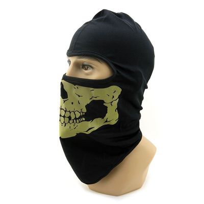 1x Wargame Snowboard Neck Headwear Cycling Facemask Parkour Cagoule Full Face Mask Balaclava BC02 Yellow Skull