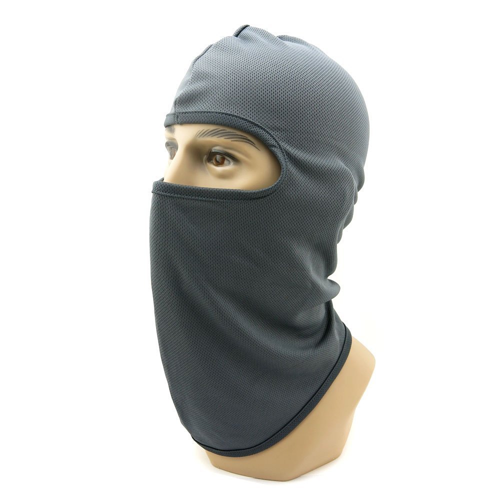 10x Paintball Motorcycle Hat Biker Bicycle Skull Cap Full Face Mask Balaclava BA05 Gray