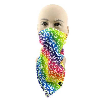 1x Snowboard Headwear Cycling Facemask Half Face Mask Balaclava DC02 Half Bandana Rainbow