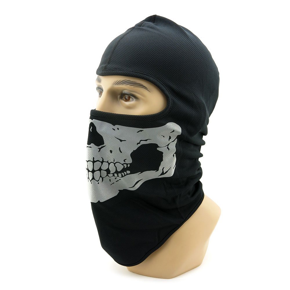 10x Wargame Snowboard Neck Headwear Cycling Facemask Parkour Cagoule Full Face Mask Balaclava BC06 White Skull