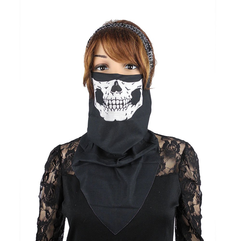 1x Wargame Snowboard Extreme Sports Facemask Half Face Mask Balaclava DL03 Half Black Skull