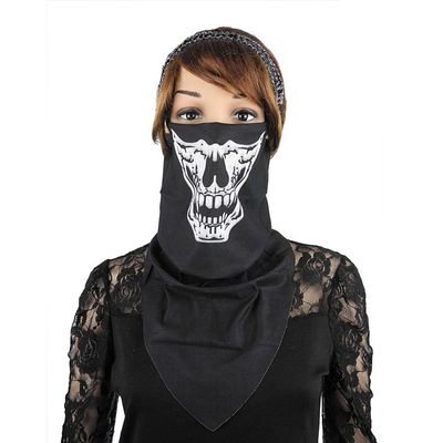 1x Wargame Snowboard Extreme Sports Facemask Half Face Mask Balaclava DL04 Half Black Skull Tusks