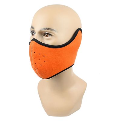 1x Biker Bicycle Cap Wind Stopper Warm Snowmobile Hunting Half Face Mask Balaclava ID04 Half Orange
