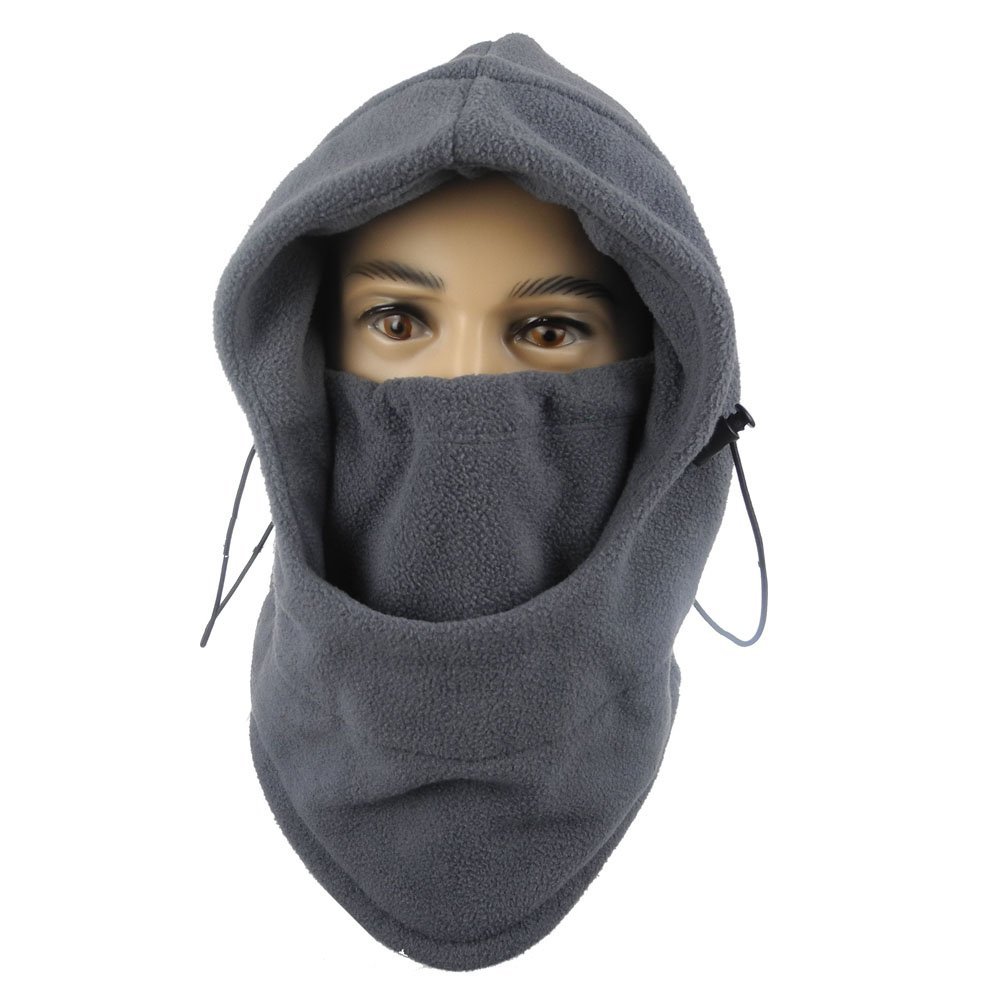 1x Wargame skiing mountain Snowboard Neck Headwear Winter Cycling Extreme Sports climbing Facemask Parkour Cagoule Full Face Mask Balaclava RZ02 Grey
