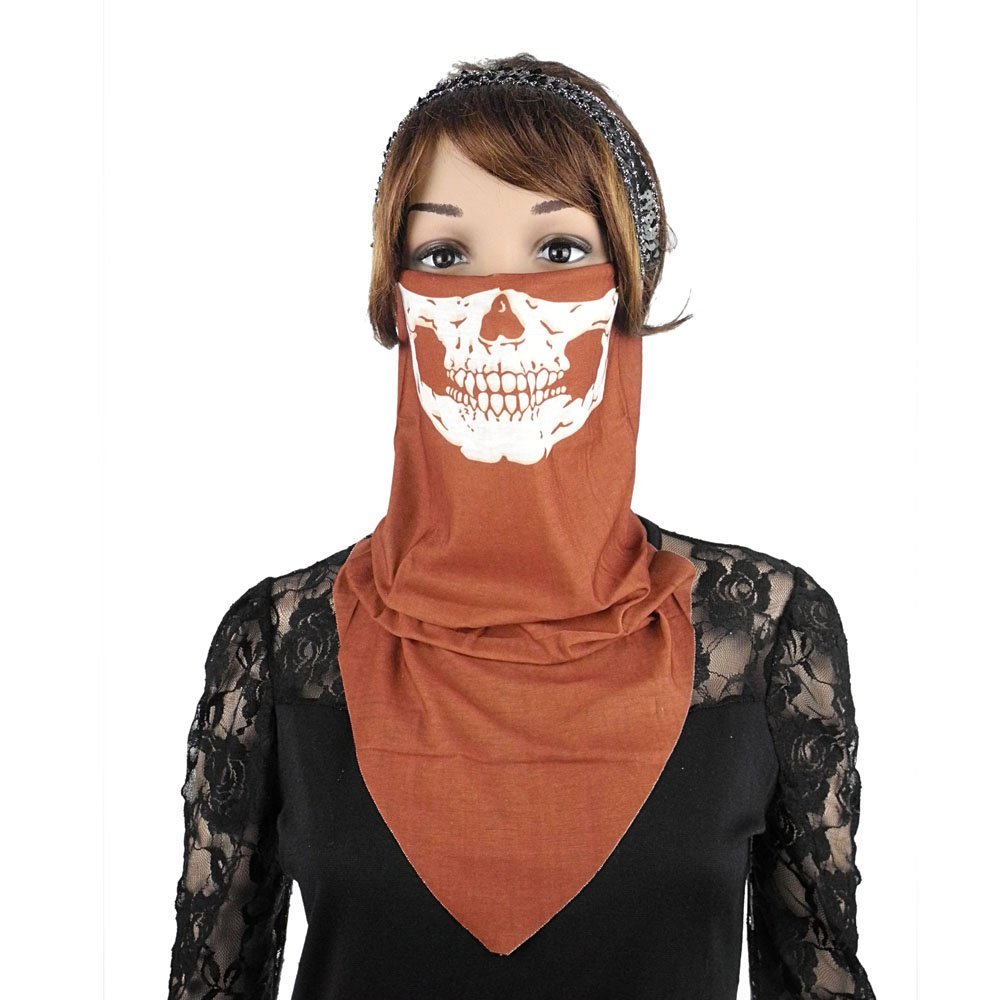 10x Wargame Snowboard Extreme Sports Facemask Half Face Mask Balaclava DL05 Half Brown Skull