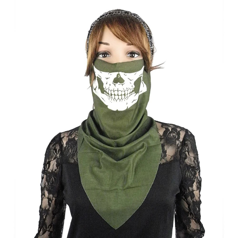 10x Wargame Snowboard Extreme Sports Facemask Half Face Mask Balaclava DL06 Half Green Skull