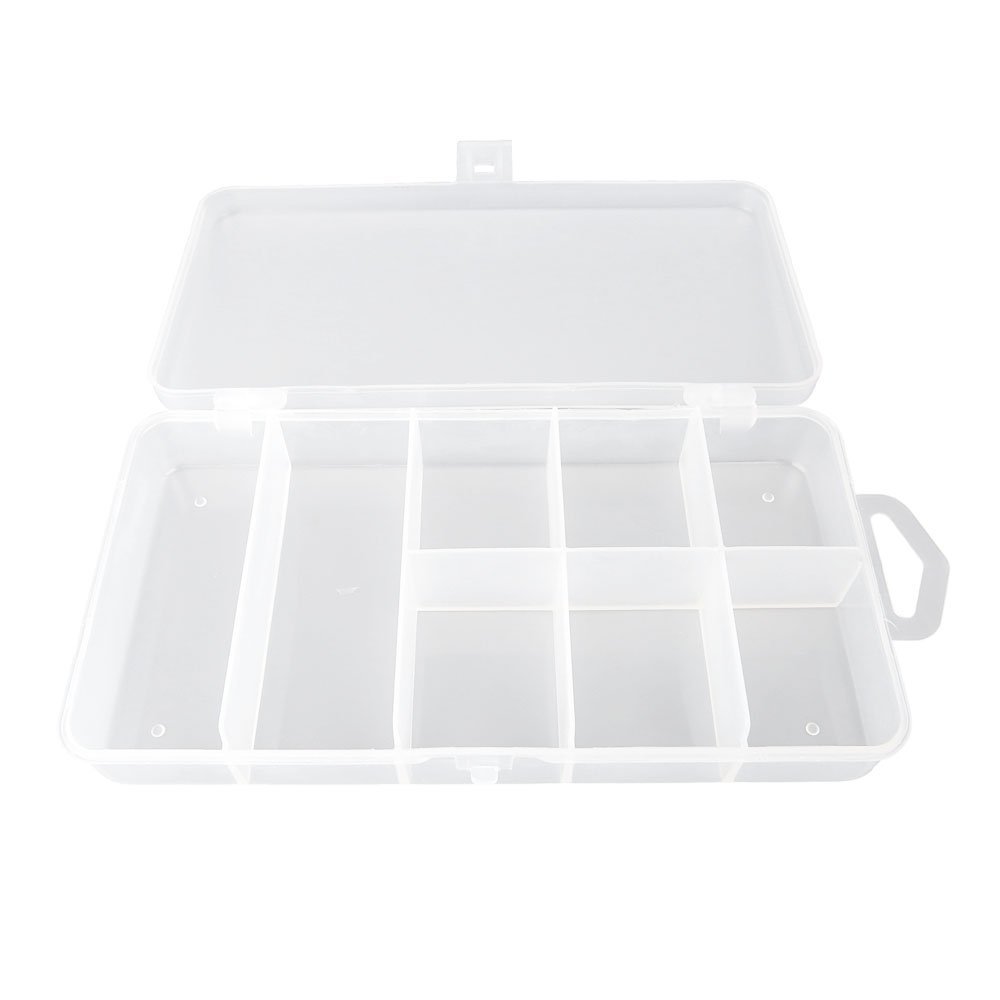 2x BOX031 Clear Beads Tackle Box Fishing Lure Jewelry Nail Art Small Parts Display Plastic transparent Case Storage Organizer Containers kisten boxen boite