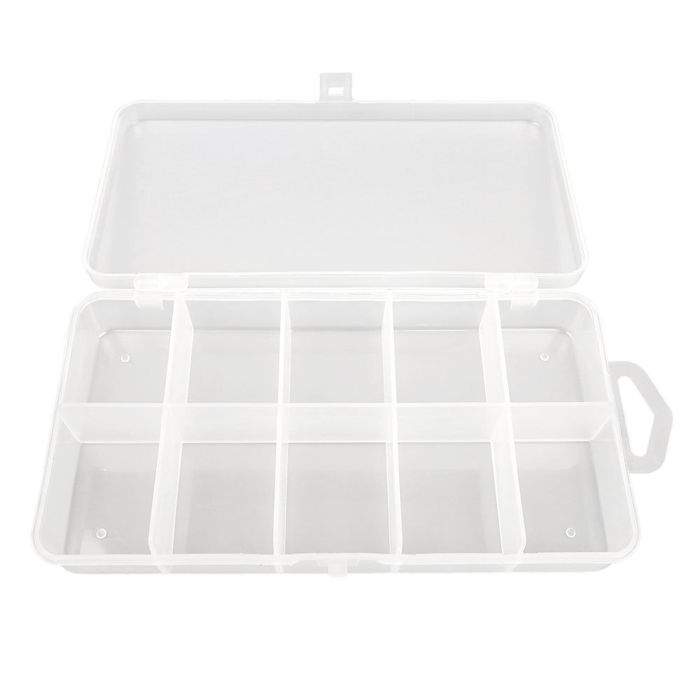 3x BOX017 Clear Beads Tackle Box Fishing Lure Jewelry Nail Art Small Parts Display Plastic transparent Case Storage Organizer Containers kisten boxen boite