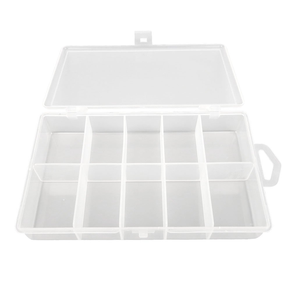 3x BOX020 Clear Beads Tackle Box Fishing Lure Jewelry Nail Art Small Parts Display Plastic transparent Case Storage Organizer Containers kisten boxen boite