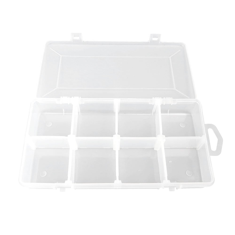 3x BOX038 Clear Beads Tackle Box Fishing Lure Jewelry Nail Art Small Parts Display Plastic transparent Case Storage Organizer Containers kisten boxen boite
