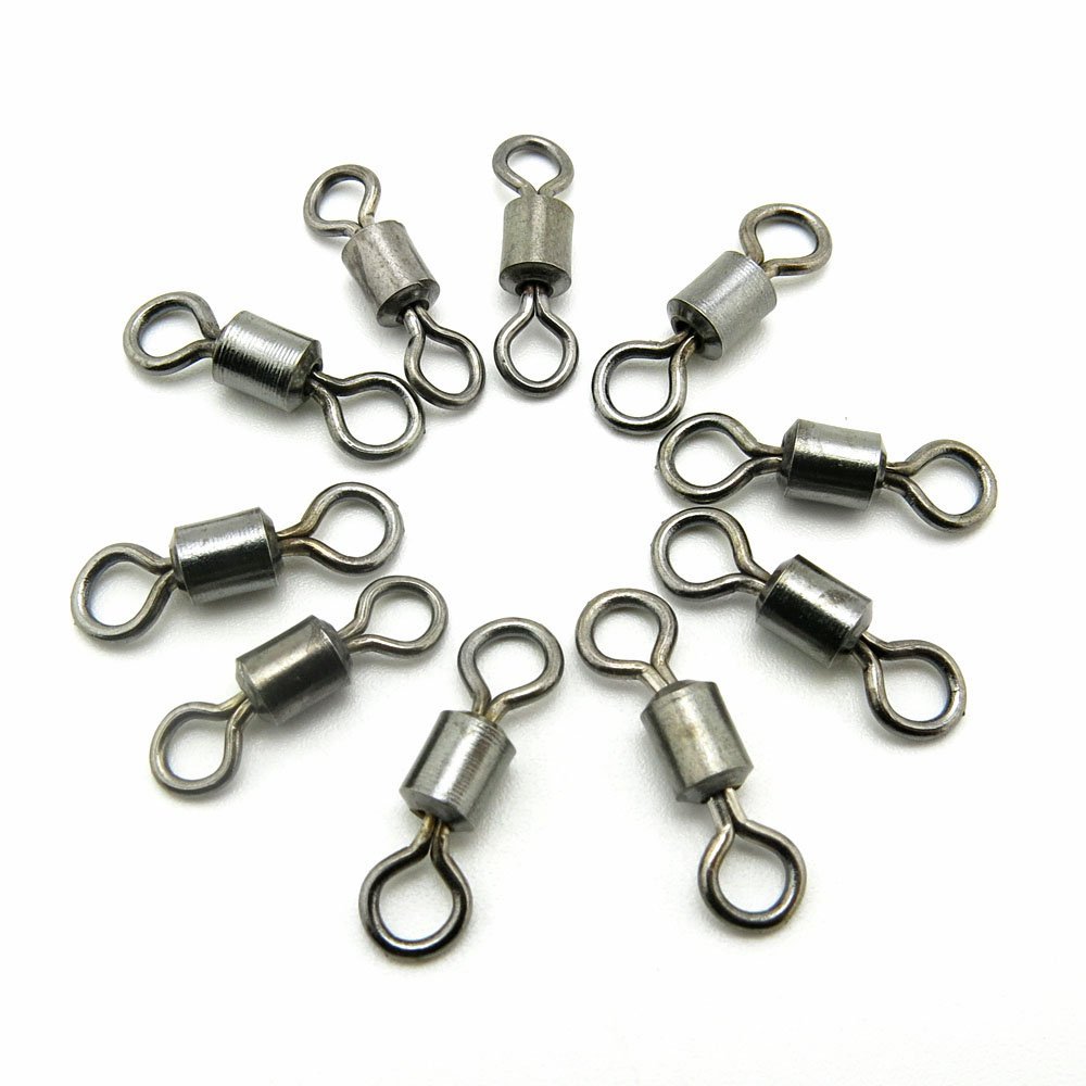 5x Test 47kg Swivel Fishing Tackle Fly Rings Coast Lock Snap Solid Ring Rolling Coastlock Sea Hooks Lures Ball Bearing FY001-01