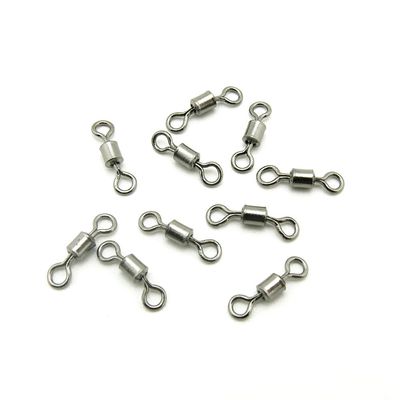 100x Test 22kg Swivel Fishing Tackle Fly Rings Coast Lock Snap Solid Ring Rolling Coastlock Sea Hooks Lures Ball Bearing FY001-07