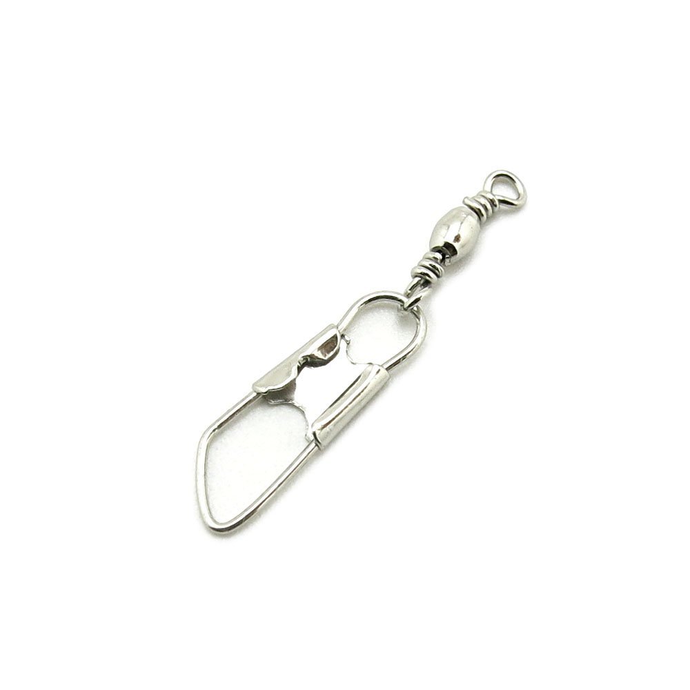 100x Test 5kg Cross Lock Swivel Fishing Tackle Fly Rings Coast Lock Snap Solid Ring Rolling Coastlock Sea Hooks Lures Ball Bearing FY004-16