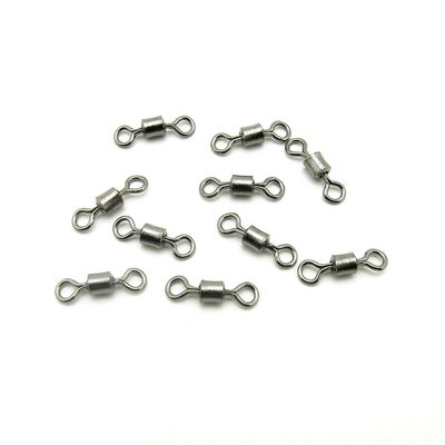 10x Test 30kg Swivel Fishing Tackle Fly Rings Coast Lock Snap Solid Ring Rolling Coastlock Sea Hooks Lures Ball Bearing FY001-06