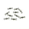 10x Test 30kg Swivel Fishing Tackle Fly Rings Coast Lock Snap Solid Ring Rolling Coastlock Sea Hooks Lures Ball Bearing FY001-06 view 1